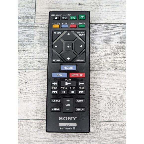 Genuine OEM SONY RMT-B126A Blu-Ray BD/DVD Remote Control - Picture 1 of 4